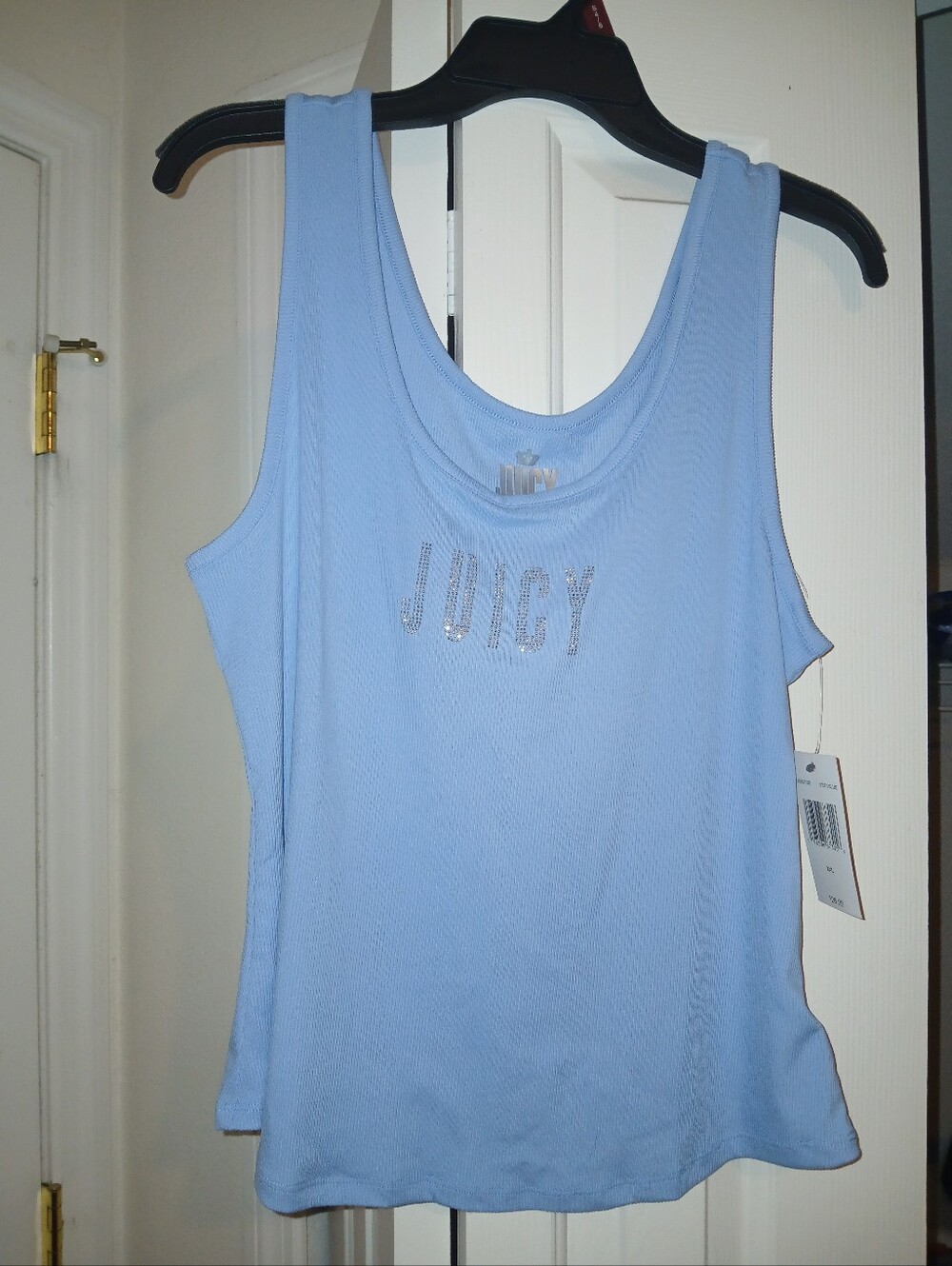 Light Blue Juicy Couture Women's Scoop Neck Tank Top